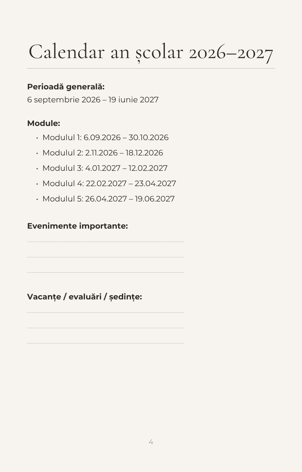 Agenda profesorului