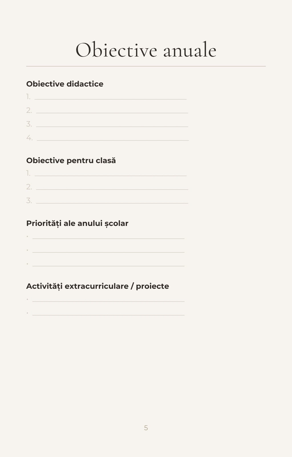 Agenda profesorului